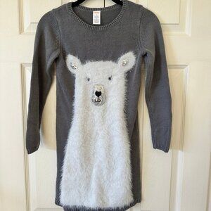 Girls Gymboree Polar Bear Sweater Dress Size 10